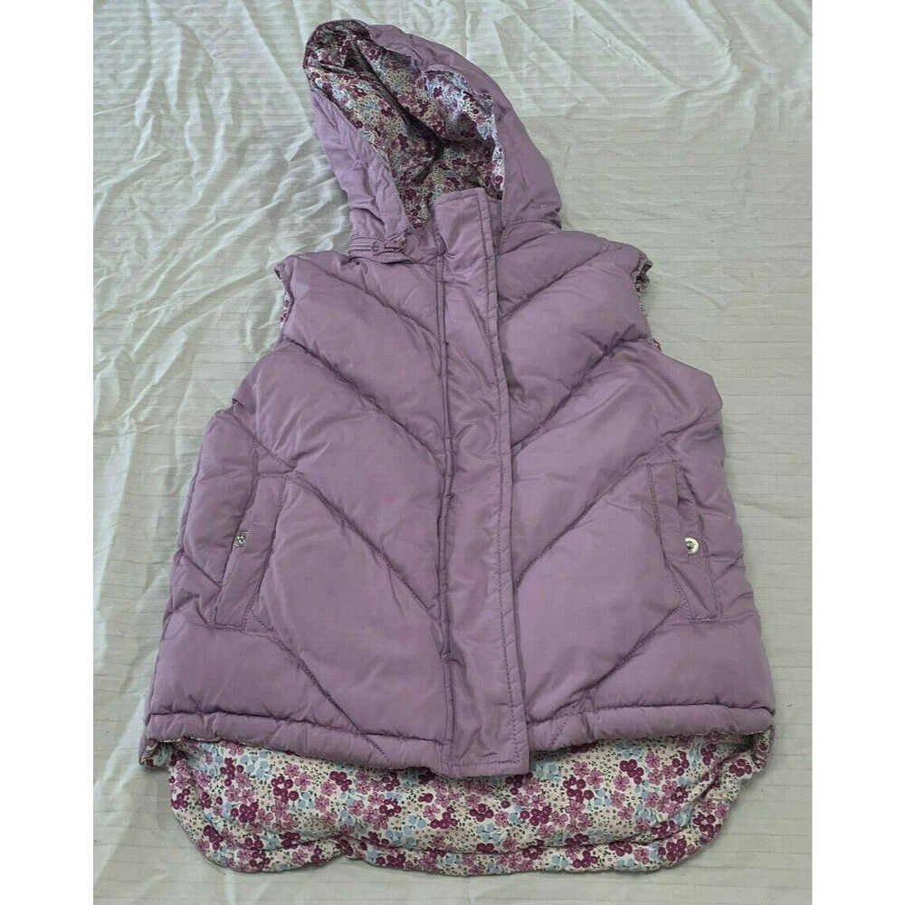 GAP REVERSIBLE GIRLS HOODED VEST SIZE 8